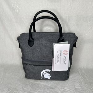Michigan State Spartans Urban Lunch Bag Gray Black White Logo 2 Level